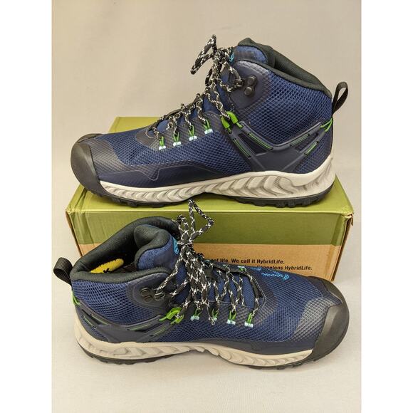 Keen Men's NXIS Evo Mid WP Height Waterproof Hiking Shoe Navy Size 8 - Picture 7 of 12
